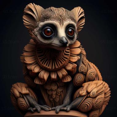 3D модель Eulemur collaris (STL)